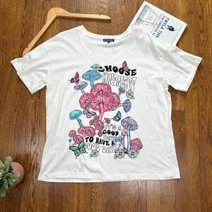 Cream "Choose Kindness It's a Good Day to Have a Good Day" Mushroom T-Shirt